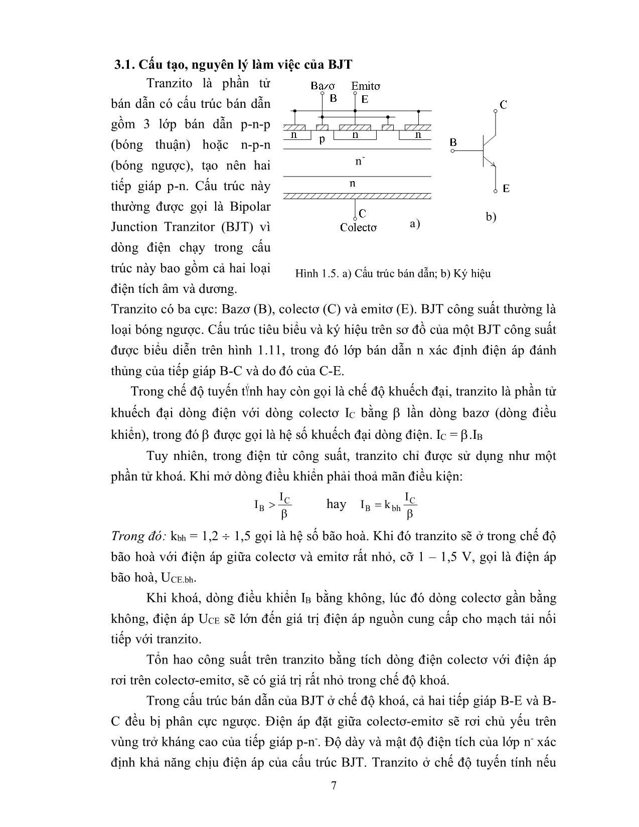 Giáo trình mô đun Điện tử công suất - Nghề: Điện công nghiệp trang 7