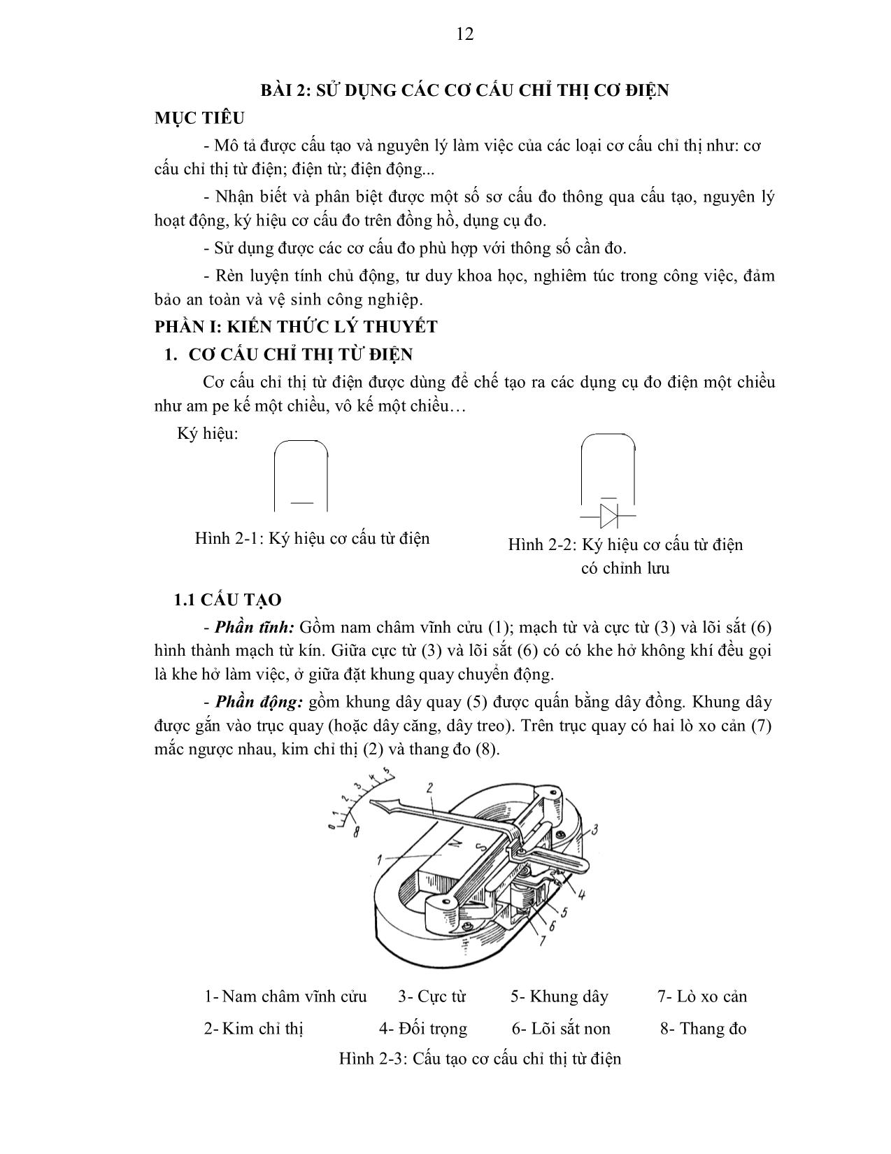 Giáo trình mô đun Đo lường điện (MĐ14) trang 9