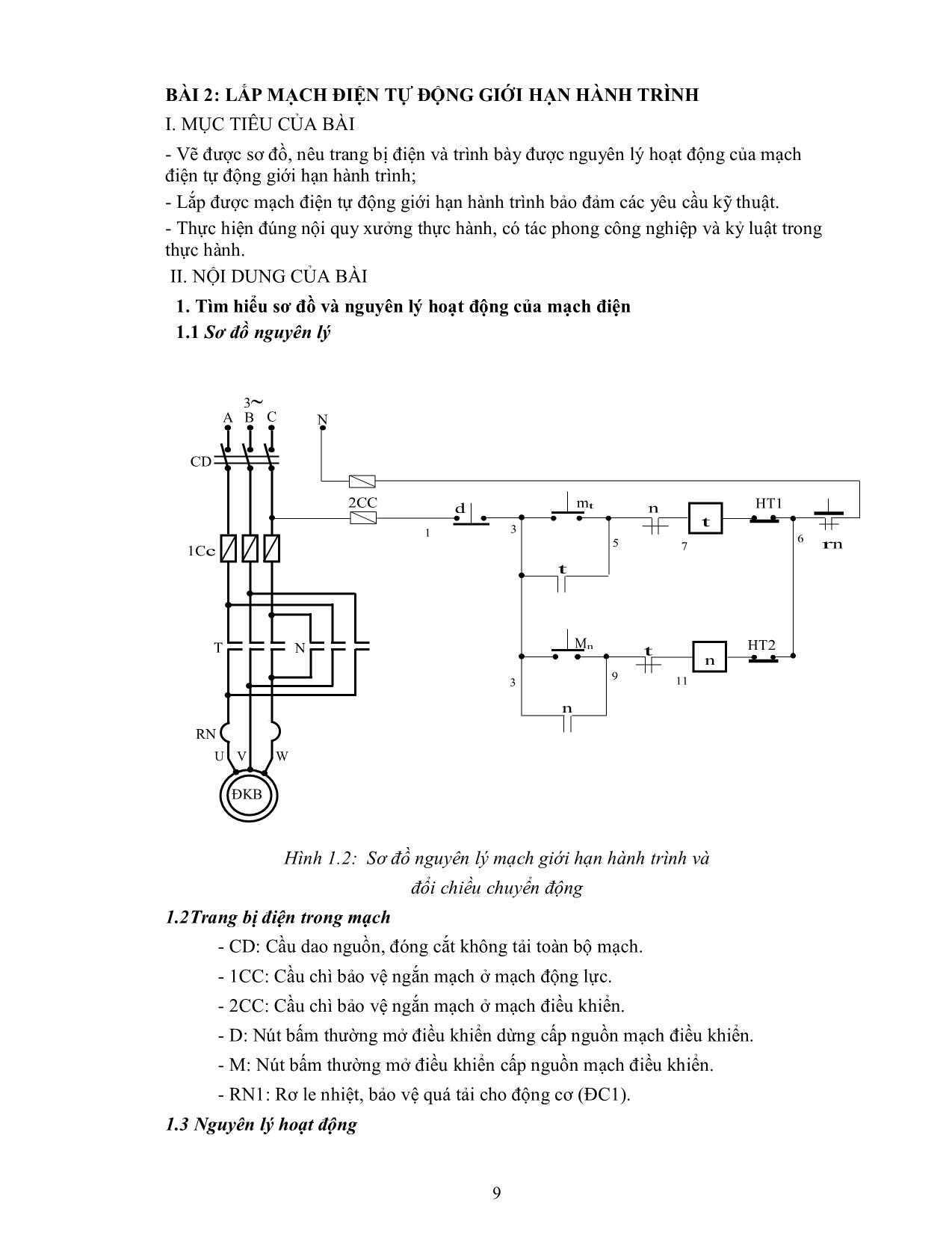 Bài giảng mô đun Thực hành lắp mạch điều khiển trang 10