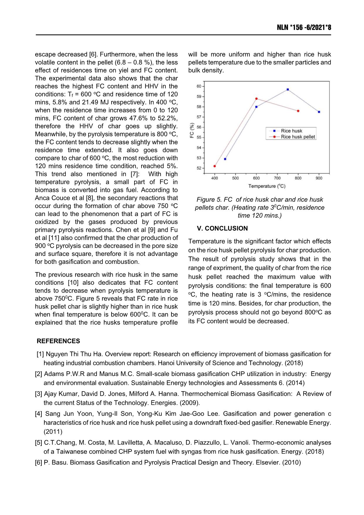 Effect of temperature and residence time on pyrolysis of rice husk pellet trang 4