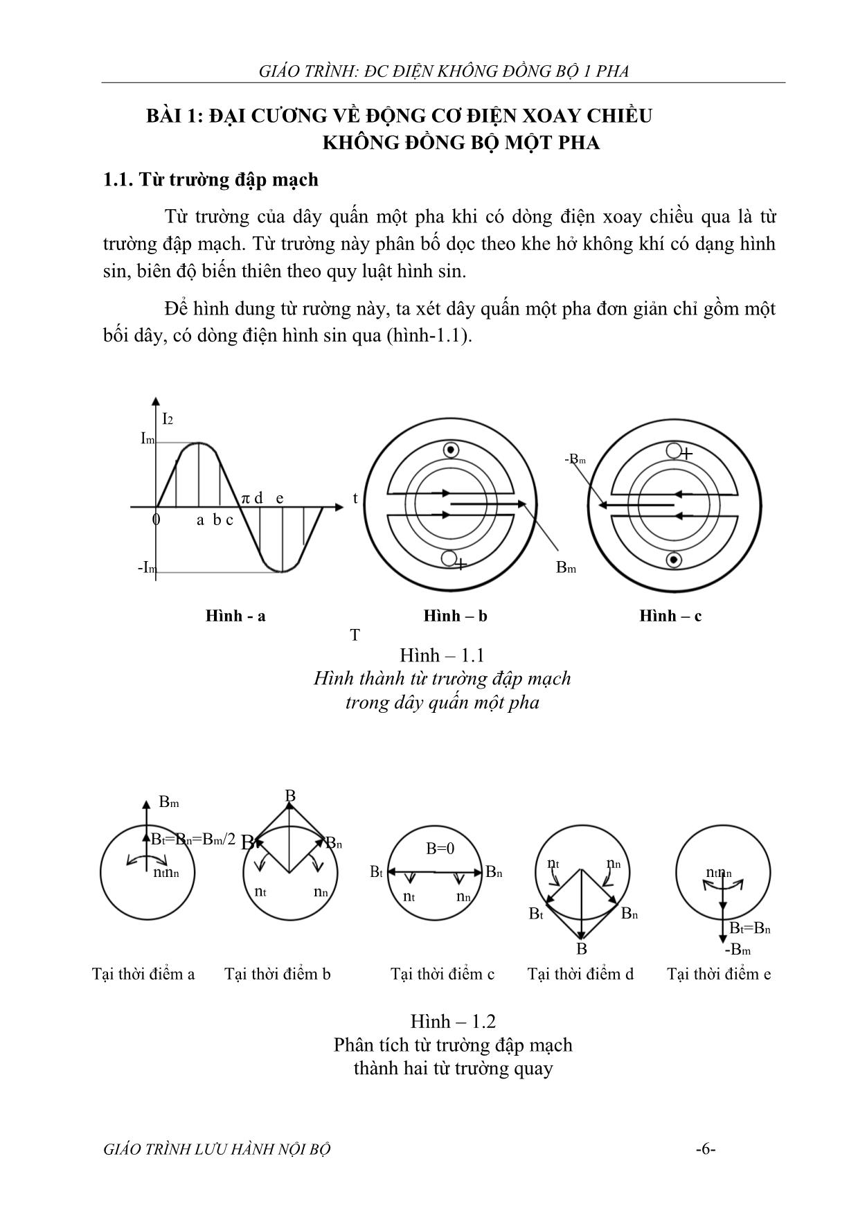 Giáo trình Động cơ điện không đồng bộ xoay chiều một pha trang 7
