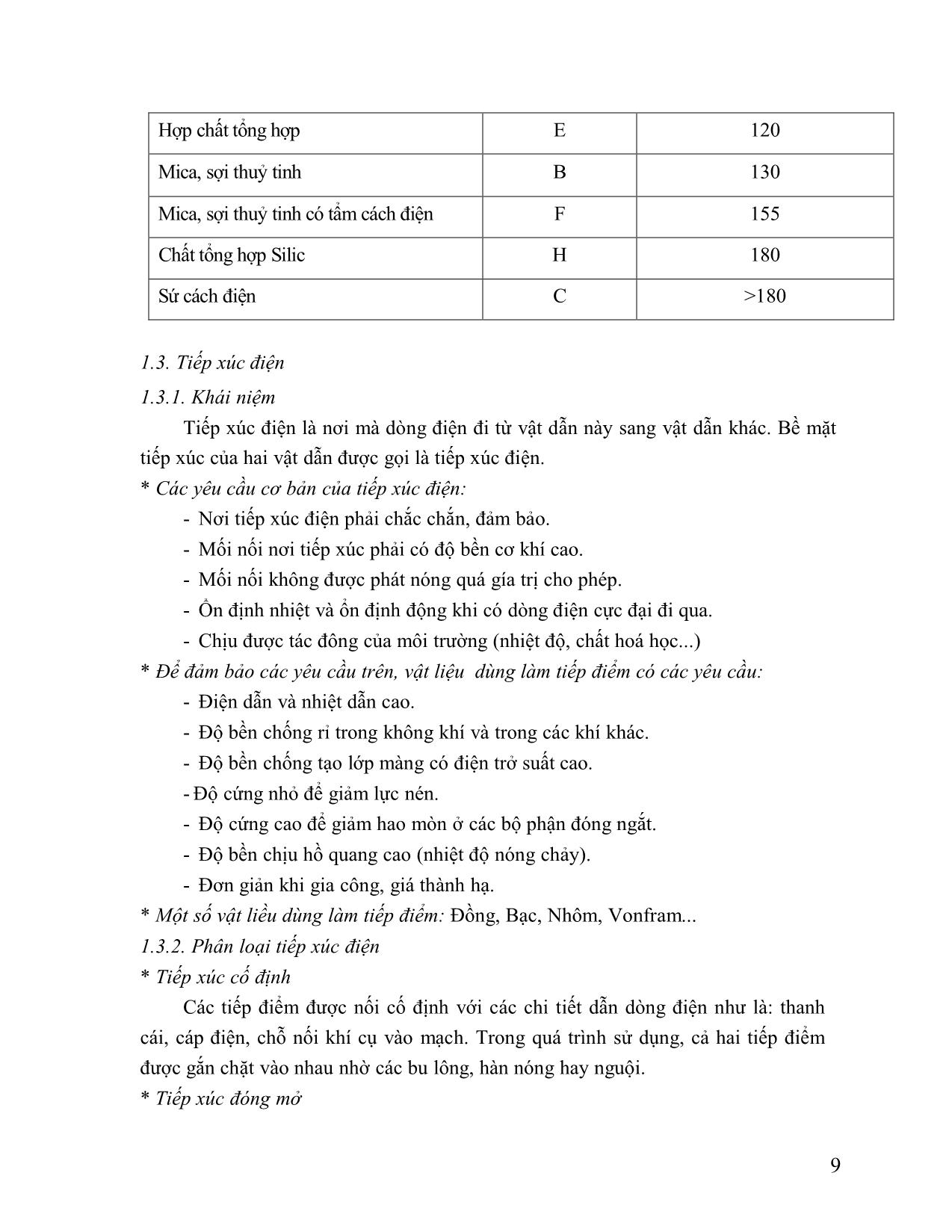 Giáo trình Khí cụ điện - Nghề: Vận hành thủy điện trang 9