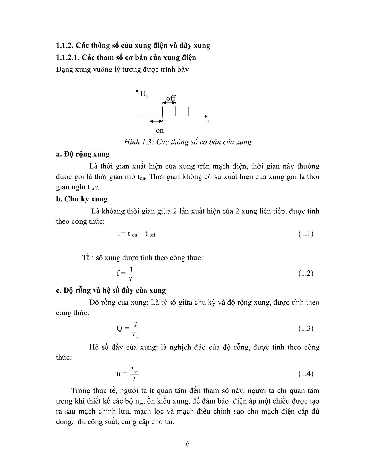 Giáo trình Kỹ thuật xung - số (Mới) trang 6