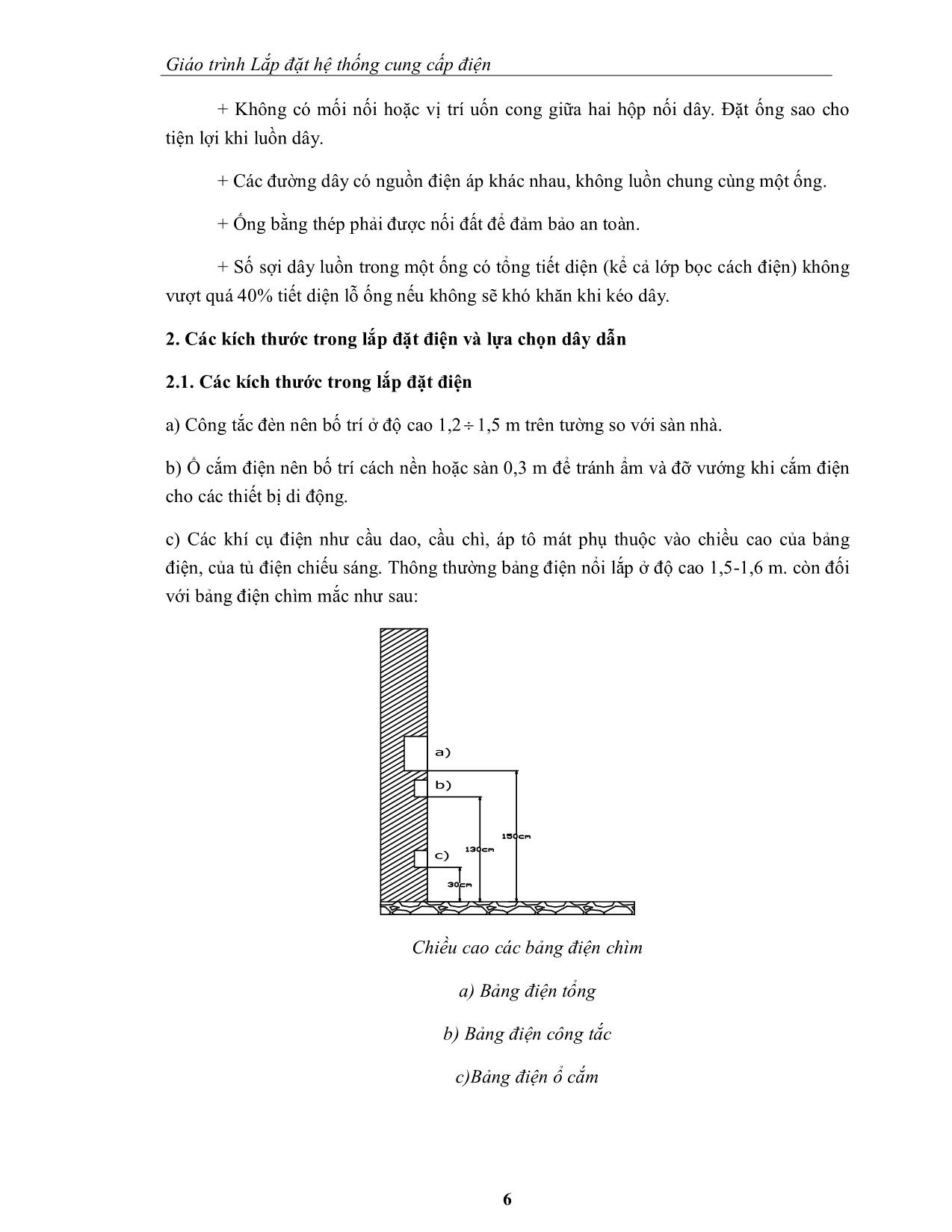 Giáo trình mô đun Lắp đặt hệ thống cung cấp điện trang 9