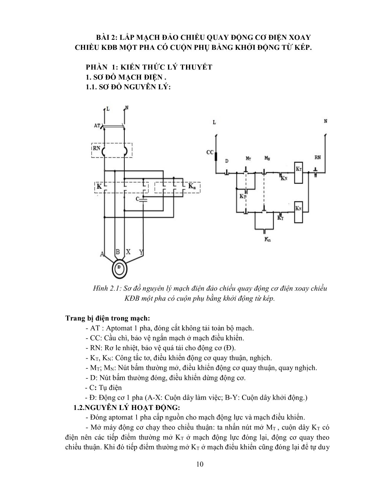 Giáo trình Lắp mạch điện điều khiển máy sản xuất trang 10