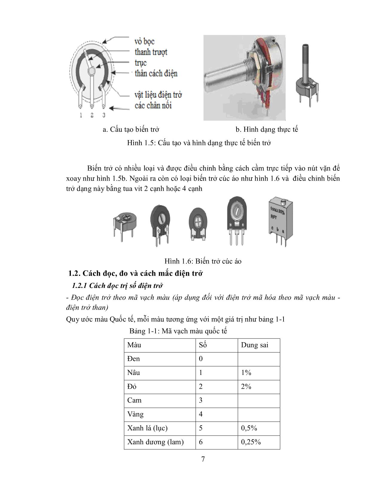 Giáo trình mô đun Lắp mạch điện tử cơ bản trang 7