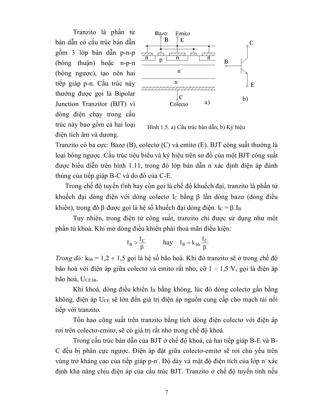 Bài giảng mô đun Lắp mạch điện tử công suất trang 7