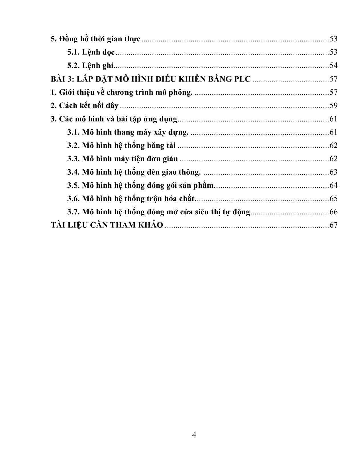 Giáo trình mô đun PLC cơ bản - Nghề: Điện công nghiệp trang 4