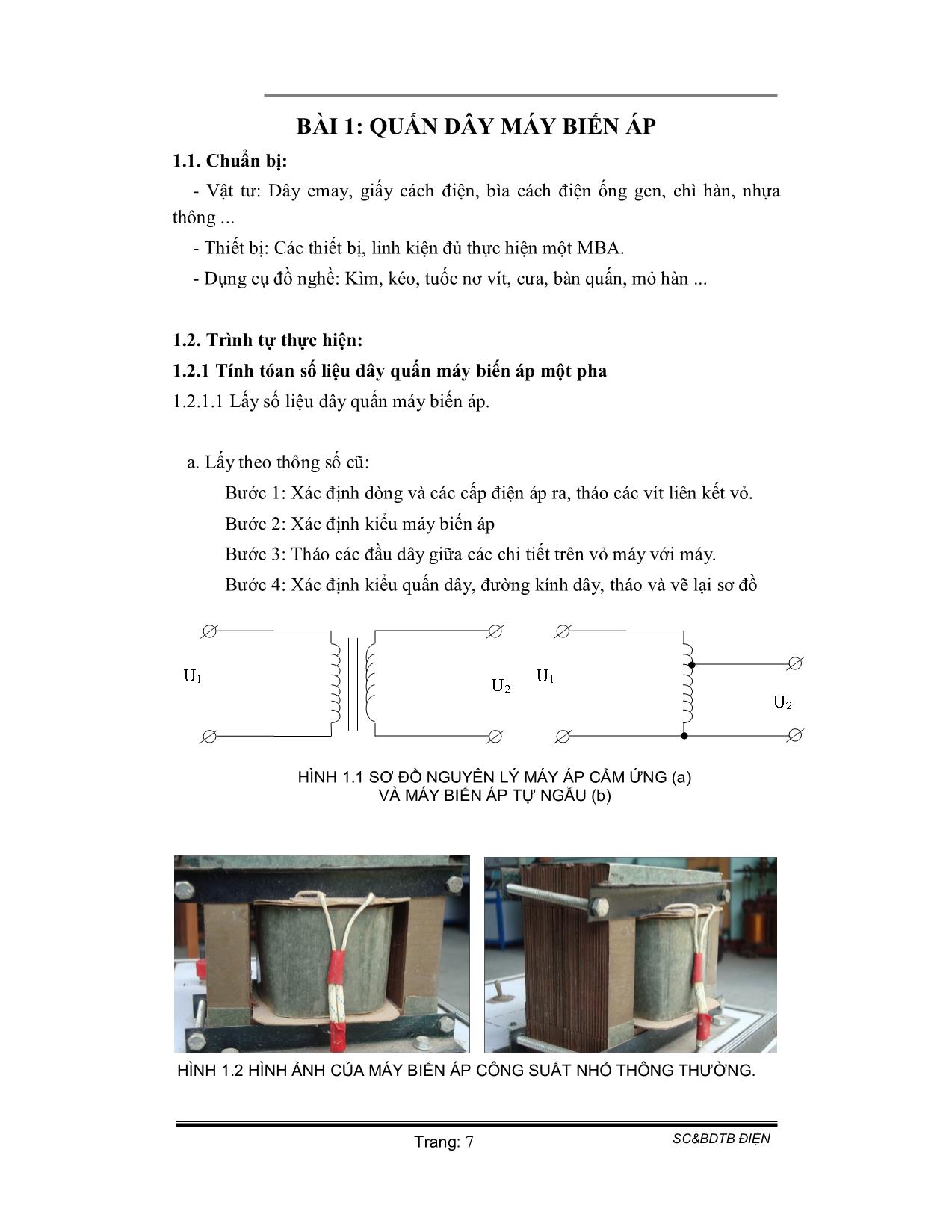 Giáo trình Sửa chữa và bảo dưỡng thiết bị điện trang 7