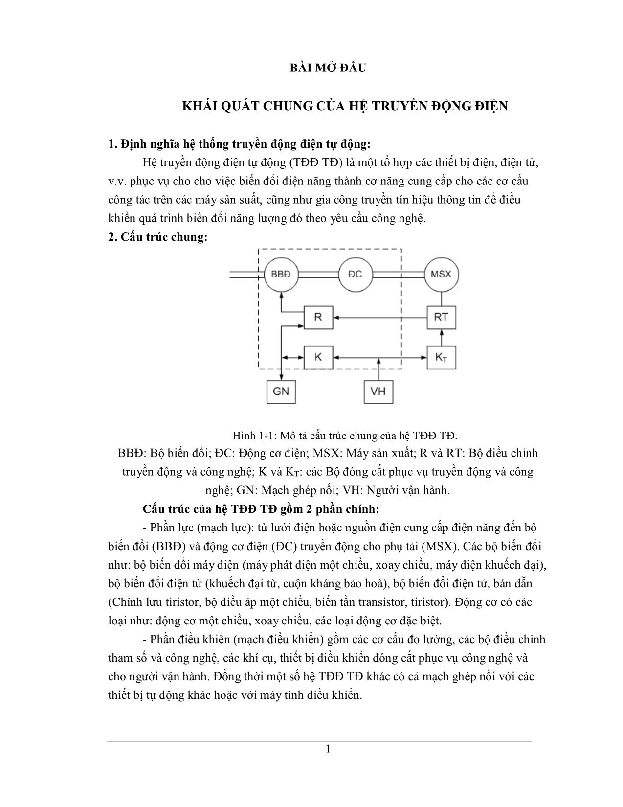 Giáo trình Truyền động điện (Bản đẹp) trang 2