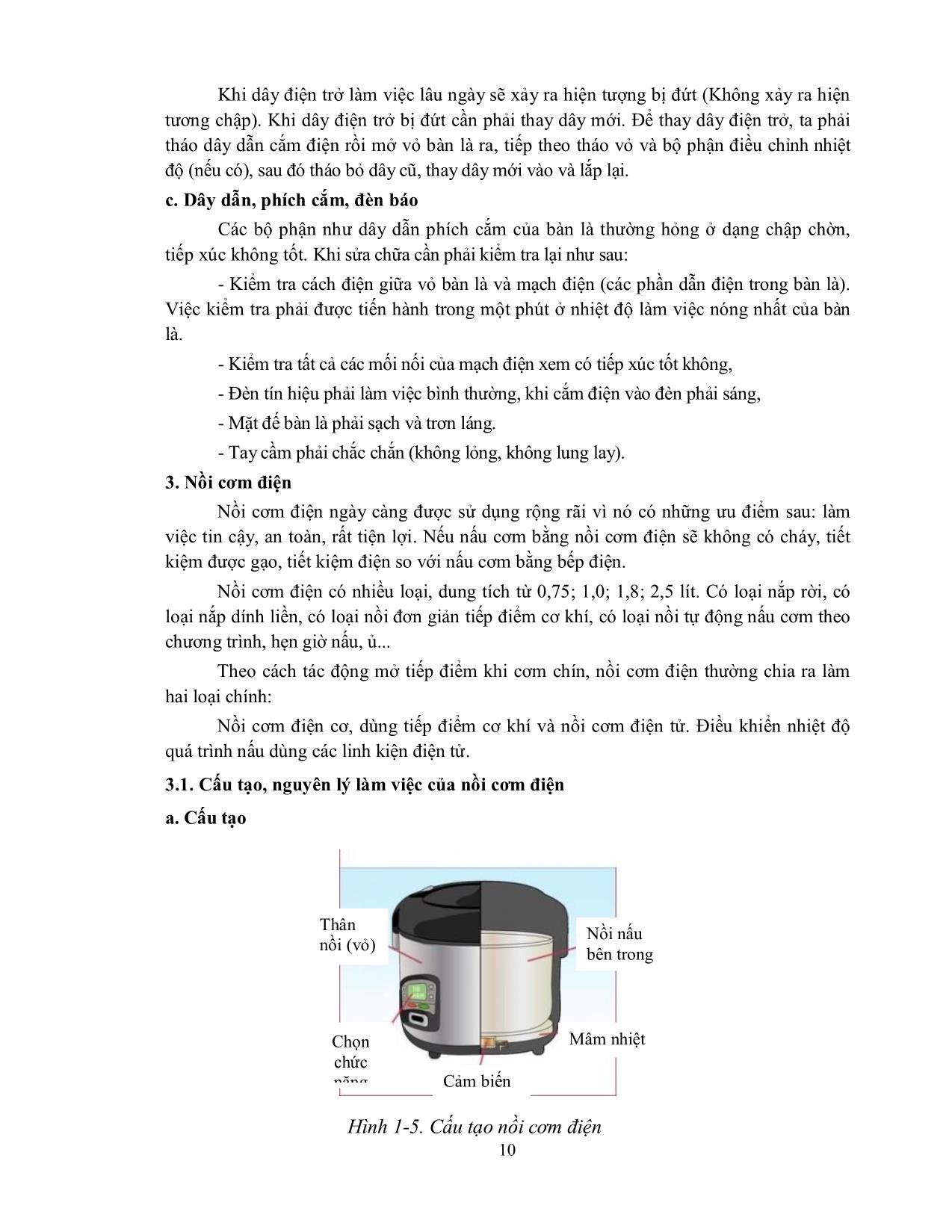 Giáo trình Sửa chữa thiết bị điện gia dụng trang 10