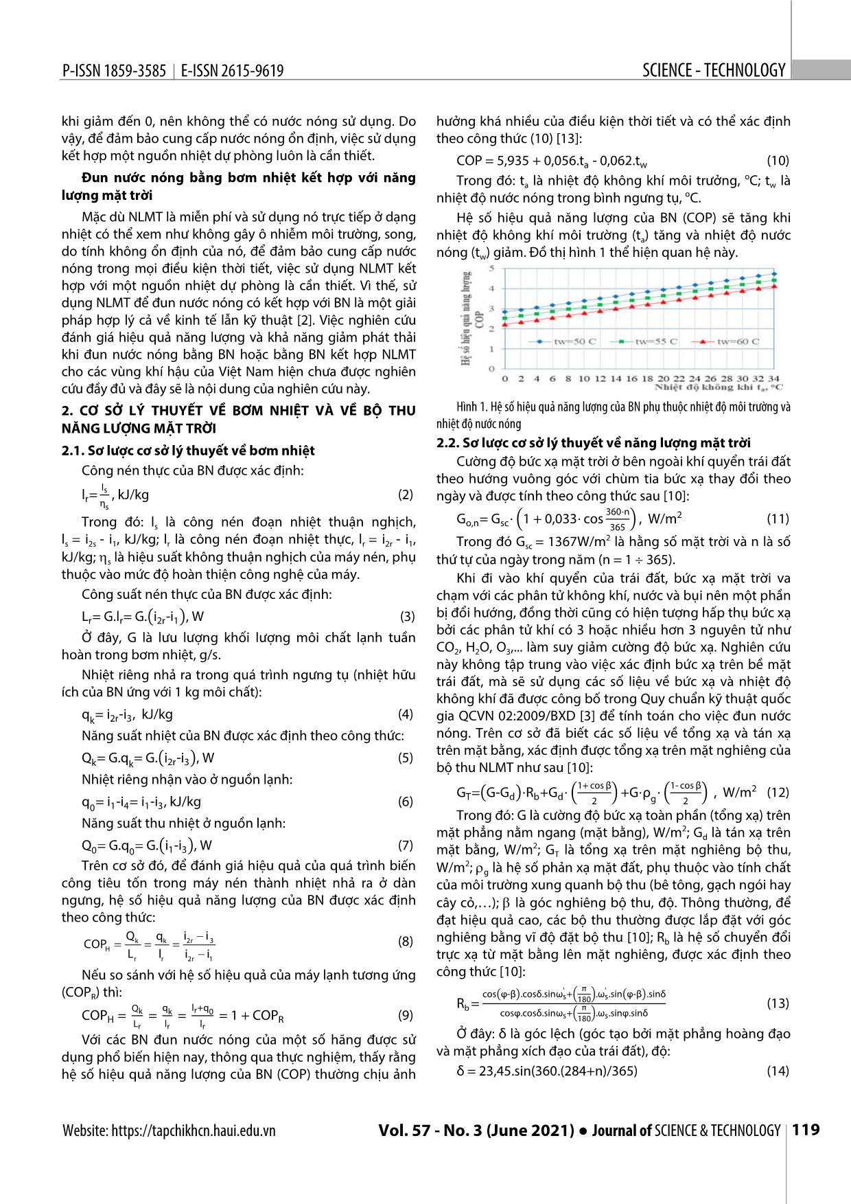 Hiệu quả đun nước nóng bằng bơm nhiệt và bằng bơm nhiệt kết hợp năng lượng mặt trời so với dùng bình đun điện trở trang 2