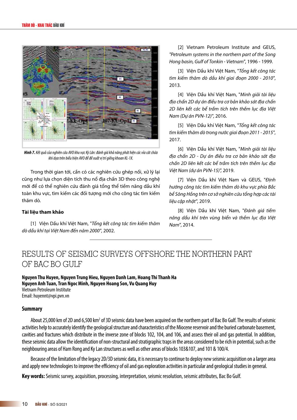 Kết quả khảo sát địa chấn khu vực ngoài khơi phía Bắc vịnh Bắc Bộ trang 6
