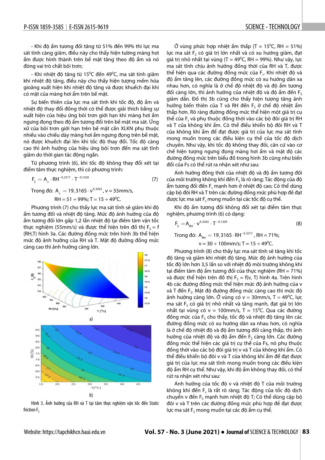 Mô hình ma sát tĩnh của xylanh khí nén trong điều kiện tốc độ dịch chuyển và nhiệt - ẩm không khí thay đổi trang 4