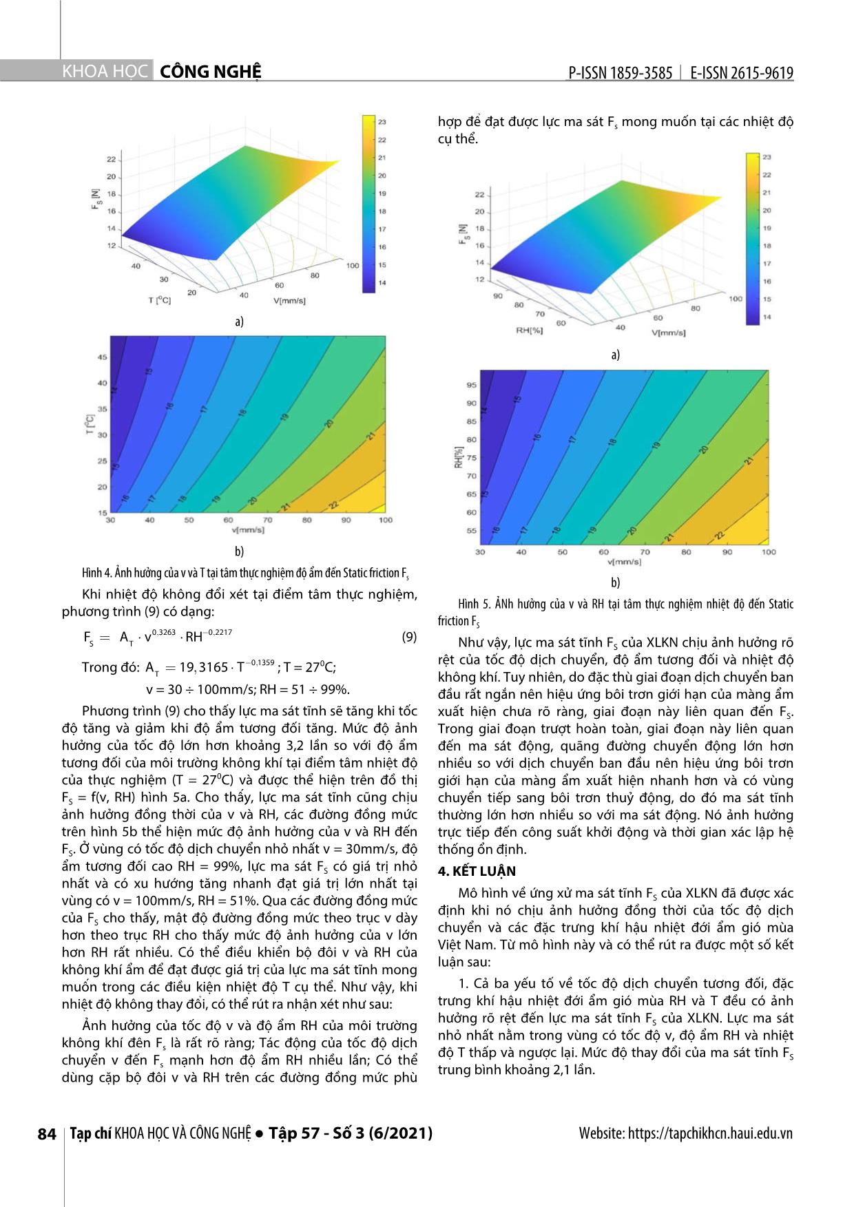 Mô hình ma sát tĩnh của xylanh khí nén trong điều kiện tốc độ dịch chuyển và nhiệt - ẩm không khí thay đổi trang 5