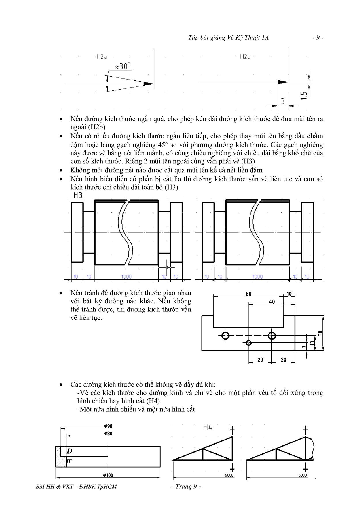 Bài giảng Vẽ kỹ thuật - Chương 1: Quy cách của bản vẽ trang 9