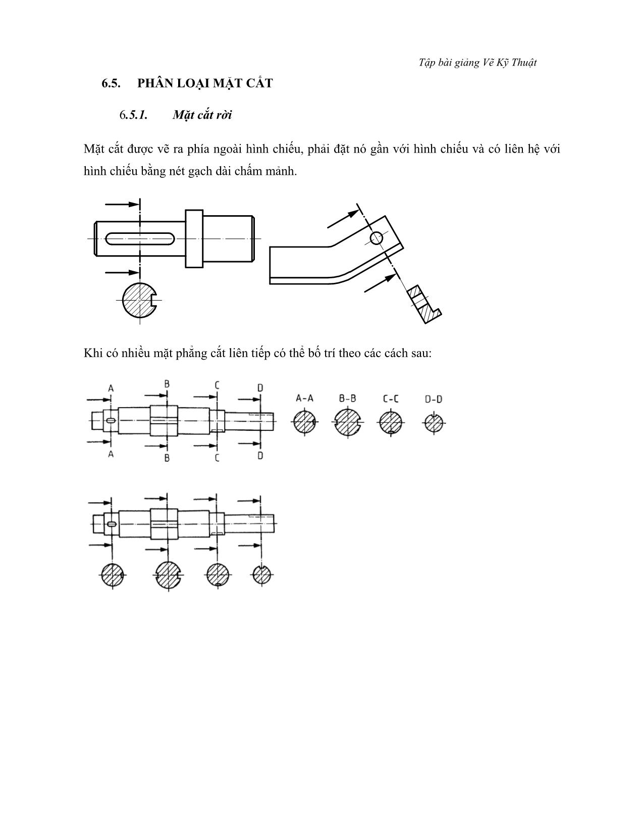 Bài giảng Vẽ kỹ thuật - Chương 6: Hình cắt và mặt cắt trang 10