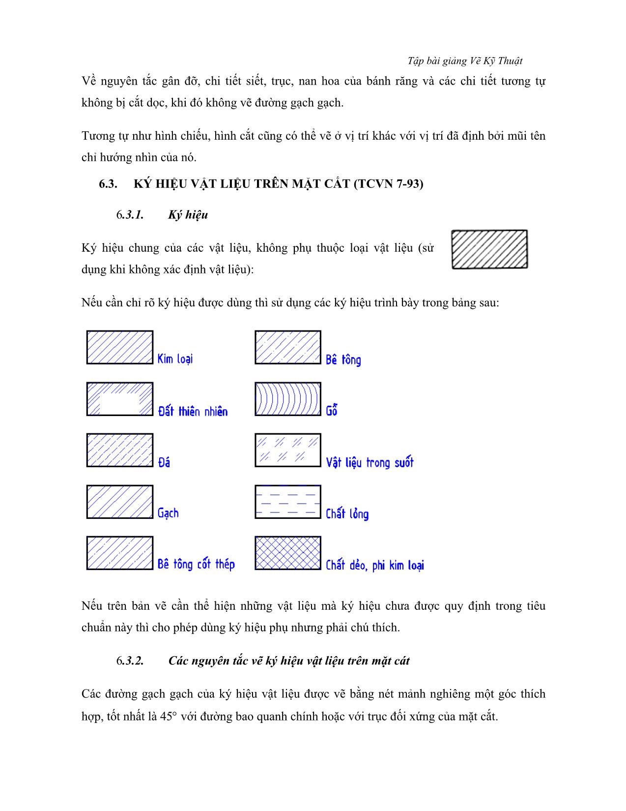 Bài giảng Vẽ kỹ thuật - Chương 6: Hình cắt và mặt cắt trang 3