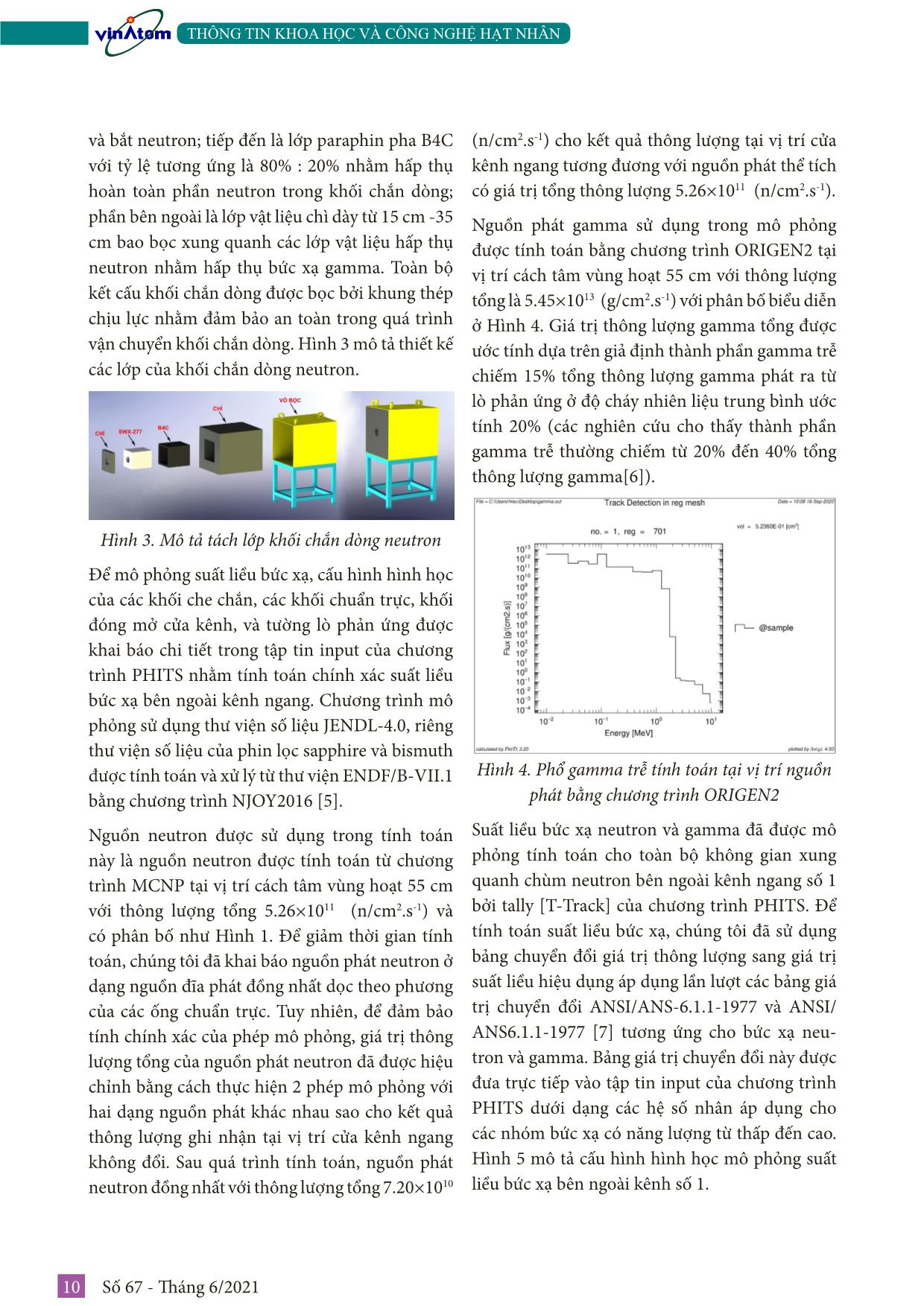 Thiết kế che chắn an toàn bức xạ trên kênh ngang số 1 của lò phản ứng hạt nhân Đà Lạt trang 3