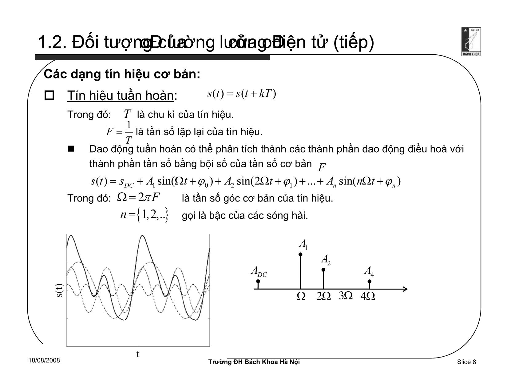 Bài giảng Cơ sở kỹ thuật đo lường điện tử - Chương 1: Giới thiệu chung về kỹ thuật đo lường điện tử - Phạm Hải Đăng trang 8