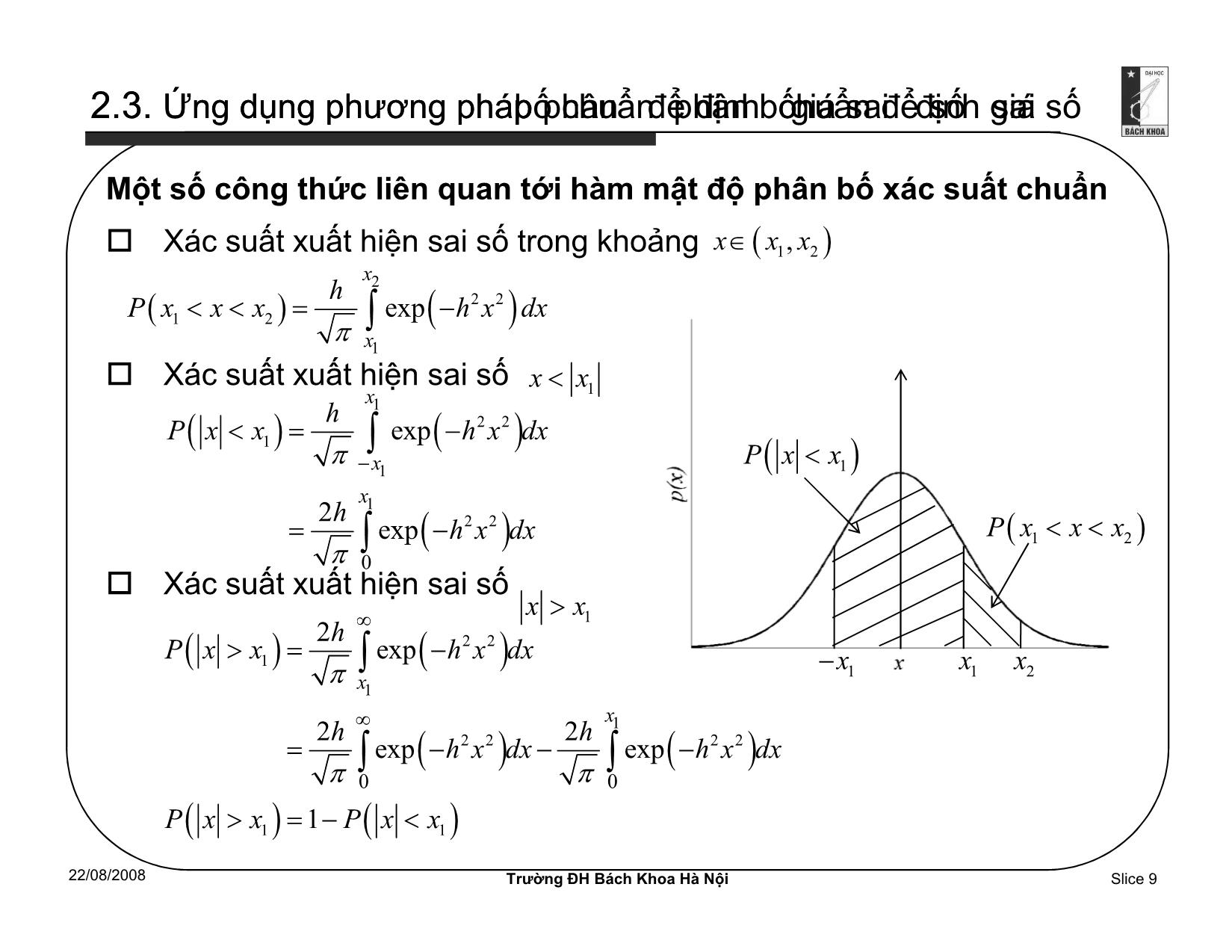 Bài giảng Cơ sở kỹ thuật đo lường điện tử - Chương 2 - Phạm Hải Đăng trang 9