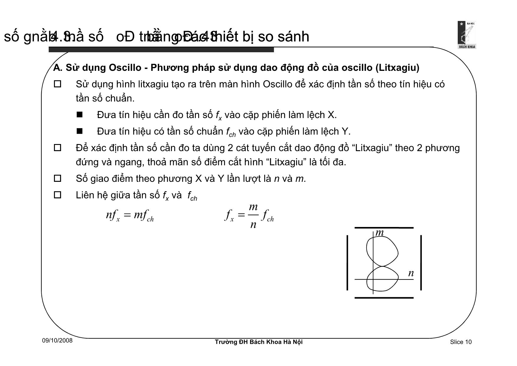 Bài giảng Cơ sở kỹ thuật đo lường điện tử - Chương 4 - Phạm Hải Đăng trang 10