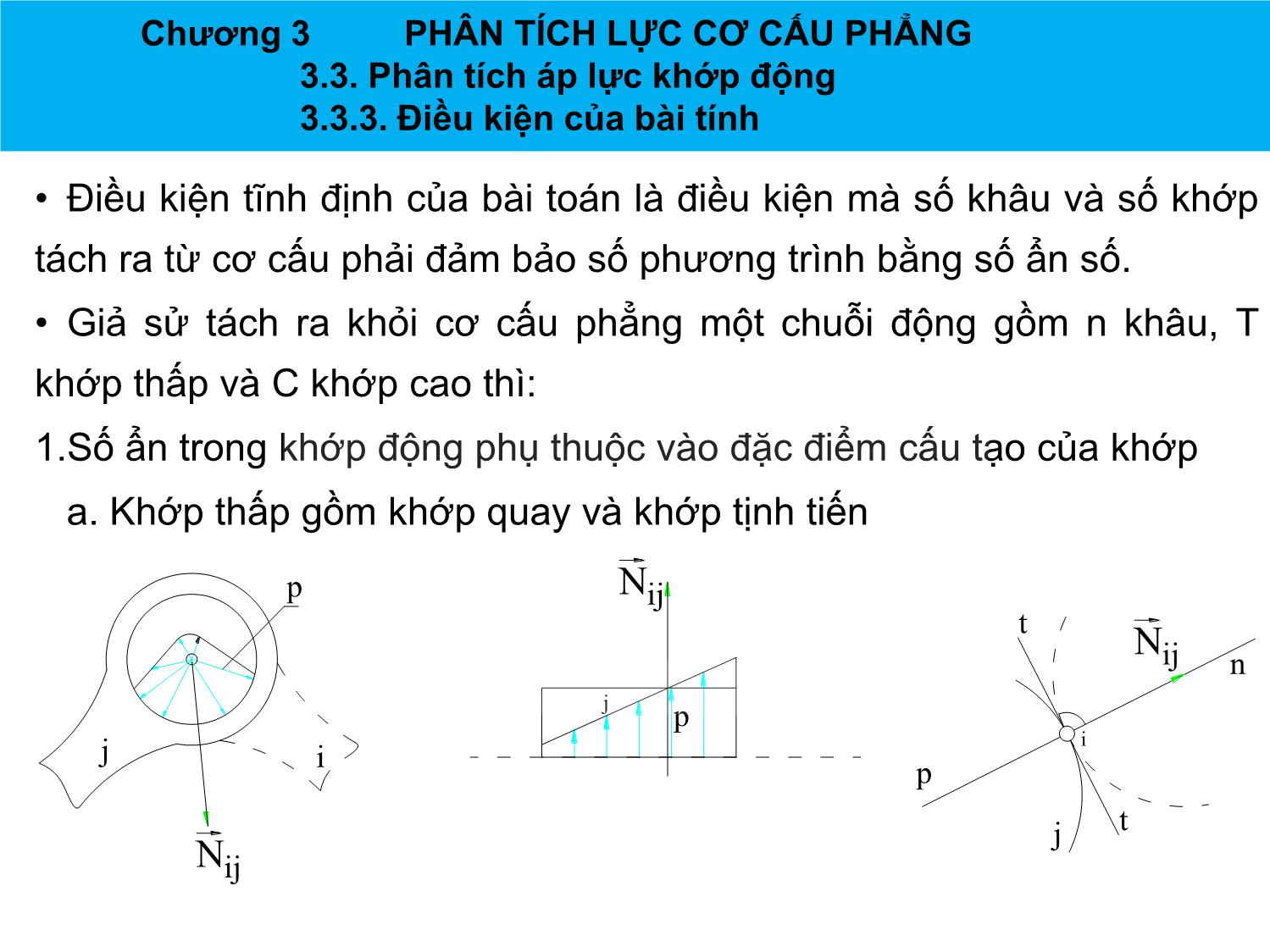 Bài giảng Nguyên lý máy - Chương 3: Phân tích lực cơ cấu phẳng - Nguyễn Chí Hưng trang 10