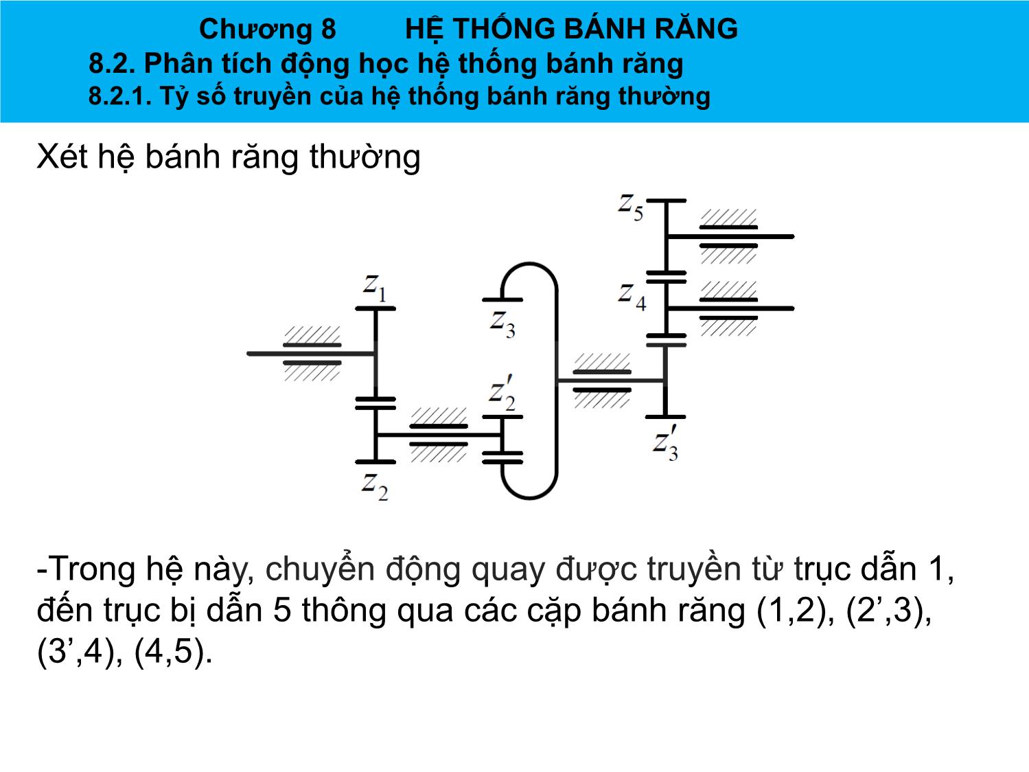 Bài giảng Nguyên lý máy - Chương 8: Hệ thống bánh răng - Nguyễn Chí Hưng trang 6