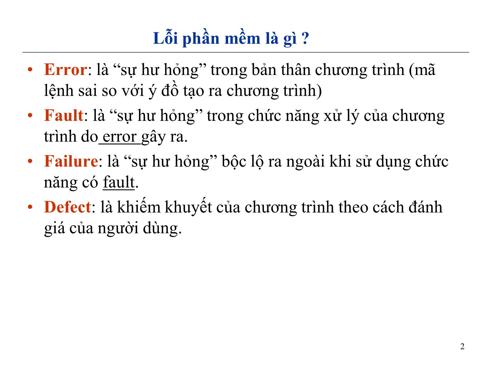 Bài giảng Quản lý dự án phần mềm - Chương 2: Quản lý chất lượng - Nguyễn Anh Hào trang 2