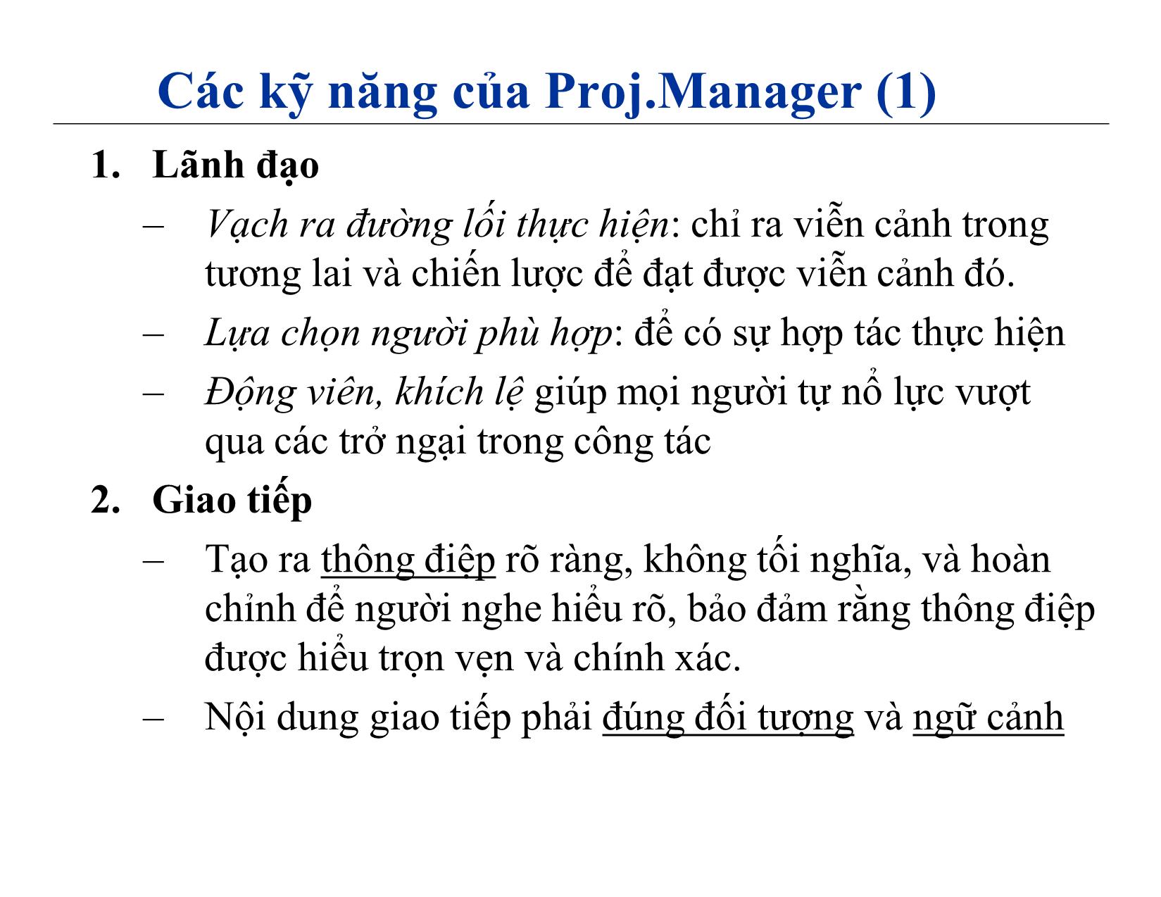 Bài giảng Quản lý dự án phần mềm - Chương 4: Nhân lực - Nguyễn Anh Hào trang 7