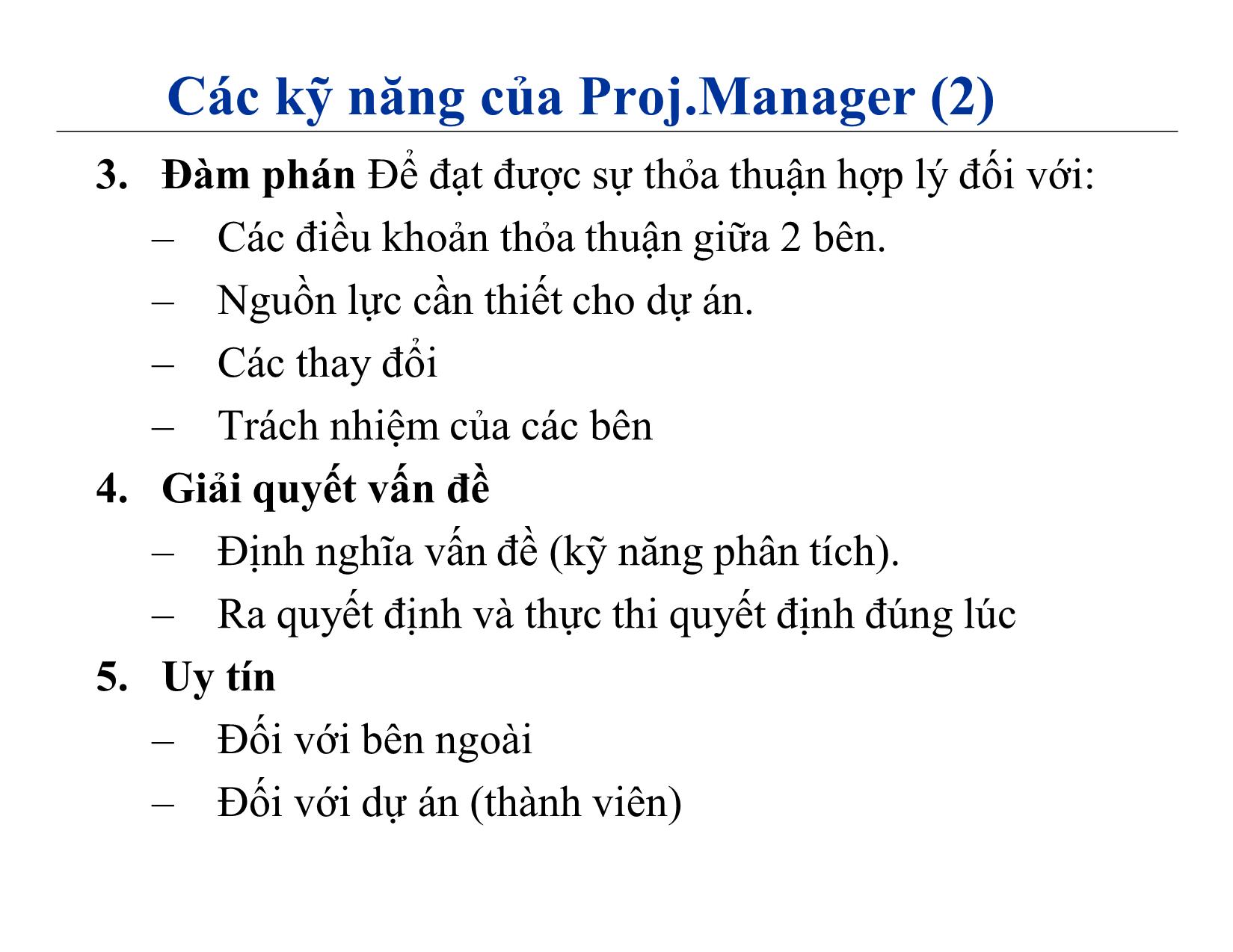 Bài giảng Quản lý dự án phần mềm - Chương 4: Nhân lực - Nguyễn Anh Hào trang 8