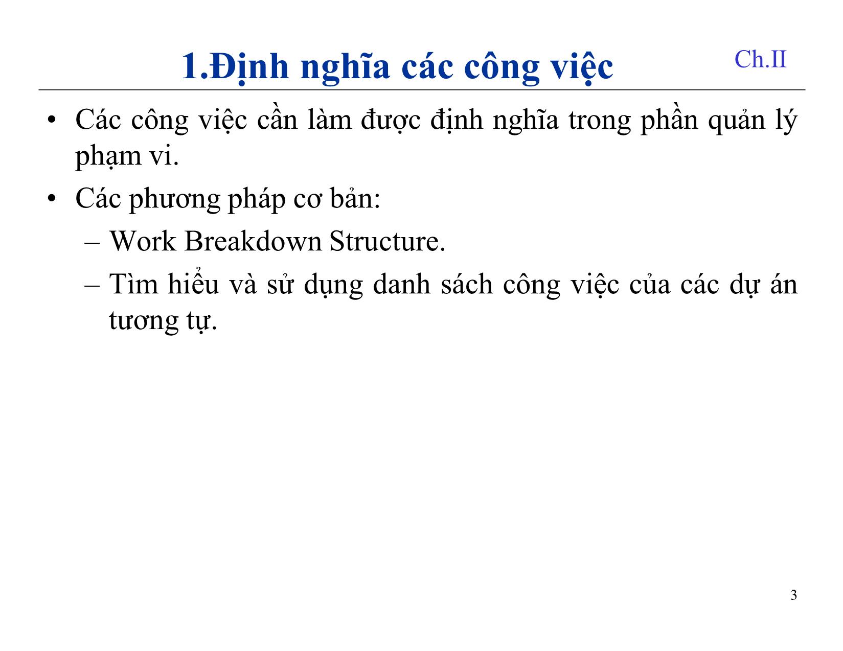 Bài giảng Quản lý dự án phần mềm - Chương 7: Quản lý thời gian - Nguyễn Anh Hào trang 3