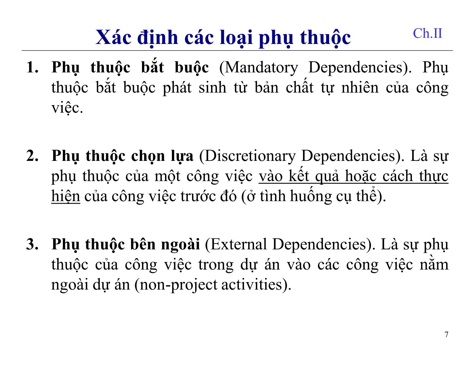 Bài giảng Quản lý dự án phần mềm - Chương 7: Quản lý thời gian - Nguyễn Anh Hào trang 7