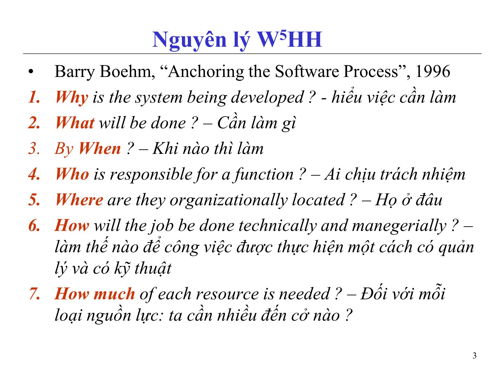 Bài giảng Quản lý dự án phần mềm - Chương 8: Quản lý tổng thể - Nguyễn Anh Hào trang 3