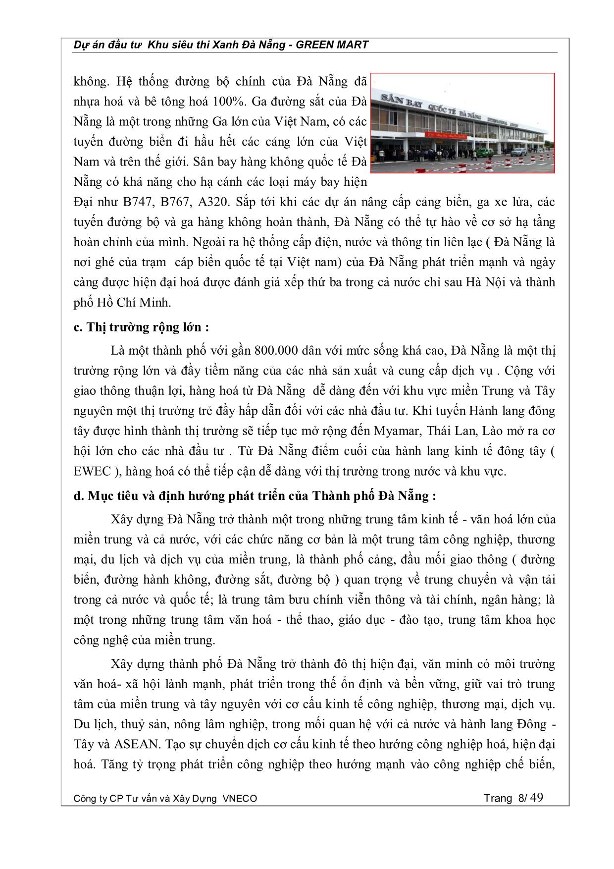 Dự án đầu tư Khu siêu thị xanh Đà Nẵng - Green Mart trang 8
