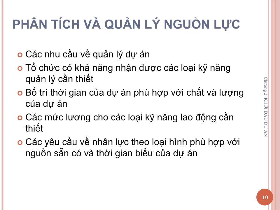 Bài giảng Quản lý dự án - Chương 2: Khởi đầu dự án - Nguyễn Thị Trang trang 10