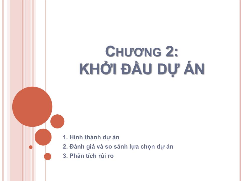 Bài giảng Quản lý dự án - Chương 2: Khởi đầu dự án - Nguyễn Thị Trang trang 1