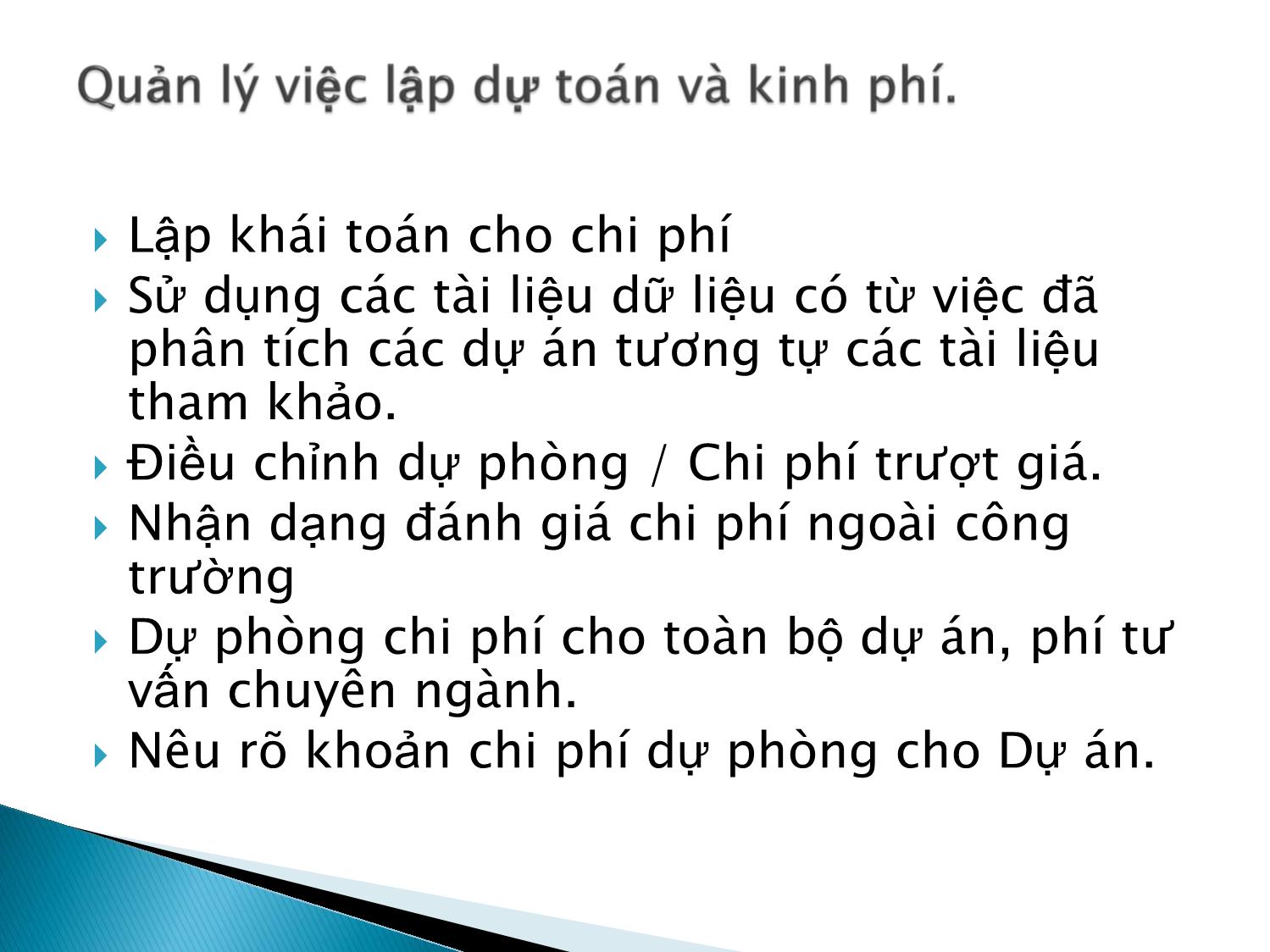 Bài giảng Quản lý dự án - Lộ trình thực hiện trang 6