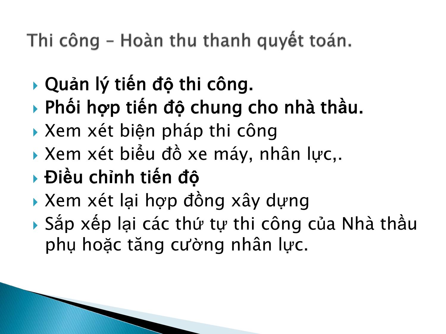 Bài giảng Quản lý dự án - Lộ trình thực hiện trang 9