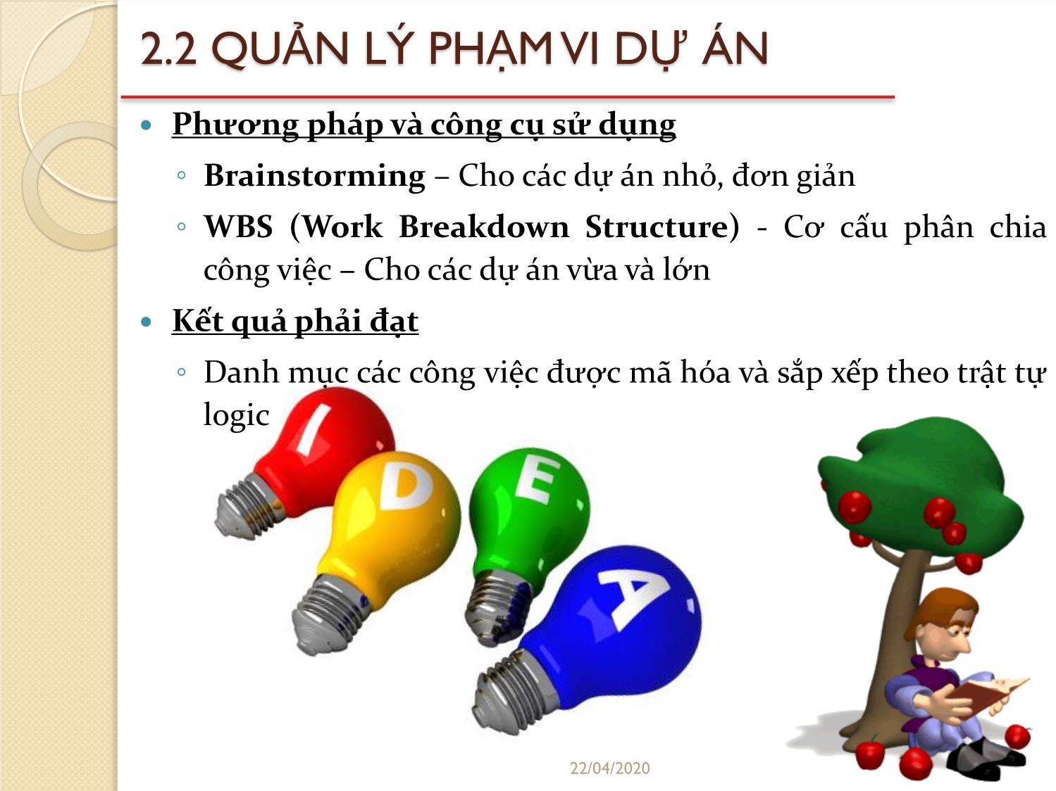 Bài giảng Quản lý dự án - Chương 2: Các nội dung cơ bản của quản lý dự án - Đỗ Văn Chính trang 9