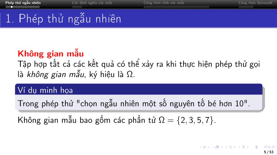 Bài giảng Lý thuyết xác suất - Chương 1: Biến cố ngẫu nhiên và xác suất trang 5