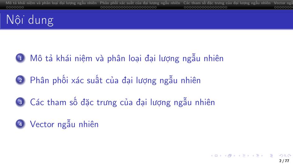 Bài giảng Lý thuyết xác suất - Chương 2: Đại lượng ngẫu nhiên và quy luật phân phối xác suất trang 2