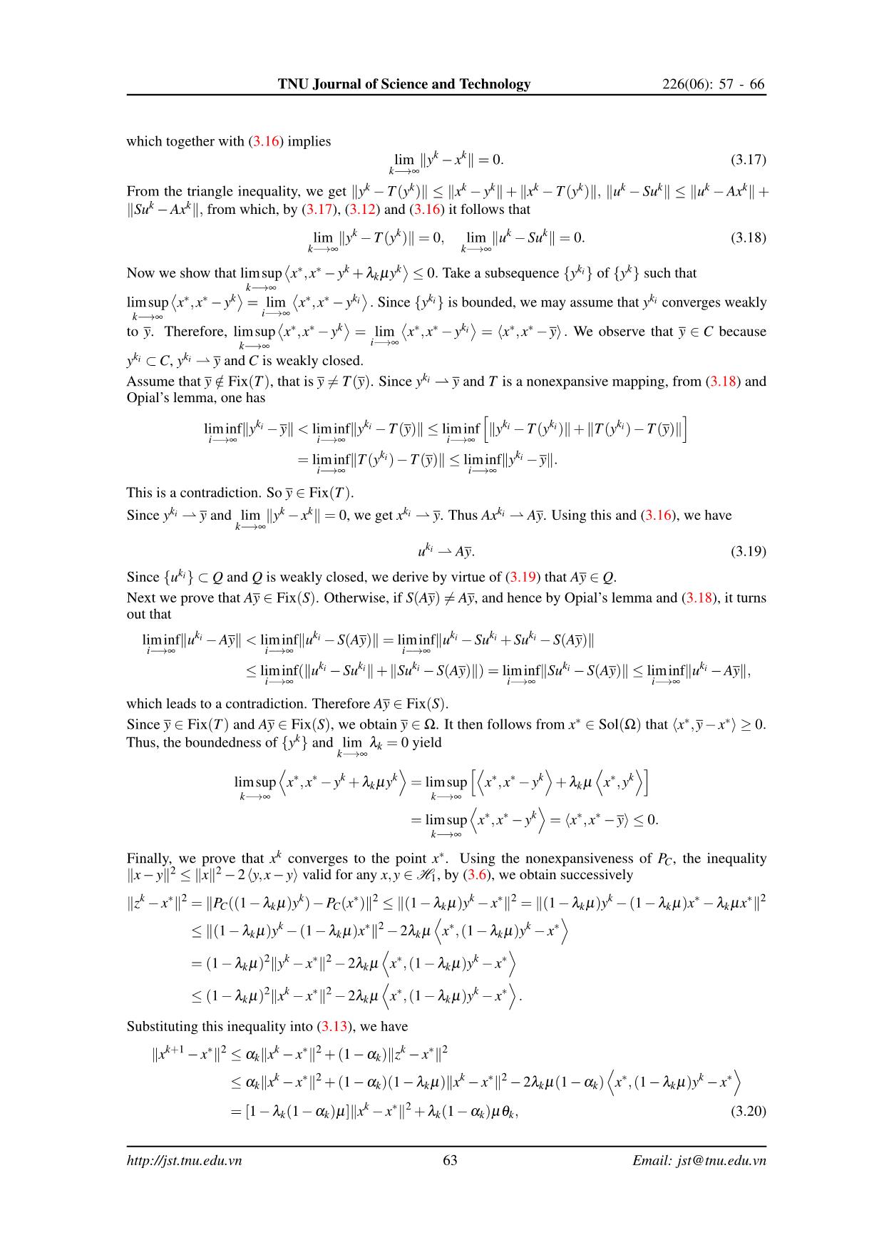 Một phương pháp lặp hiện tìm điểm có chuẩn nhỏ nhất trên tập nghiệm của bài toán điểm bất động tách trang 7