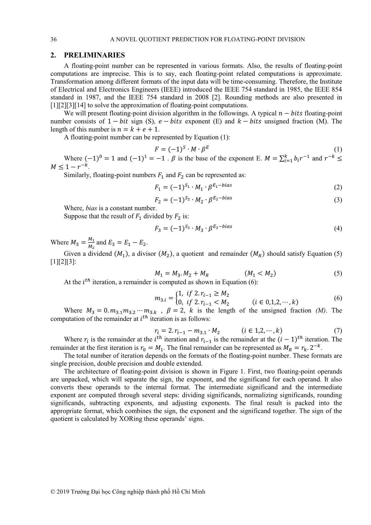 A novel quotient prediction for floating-point division trang 3