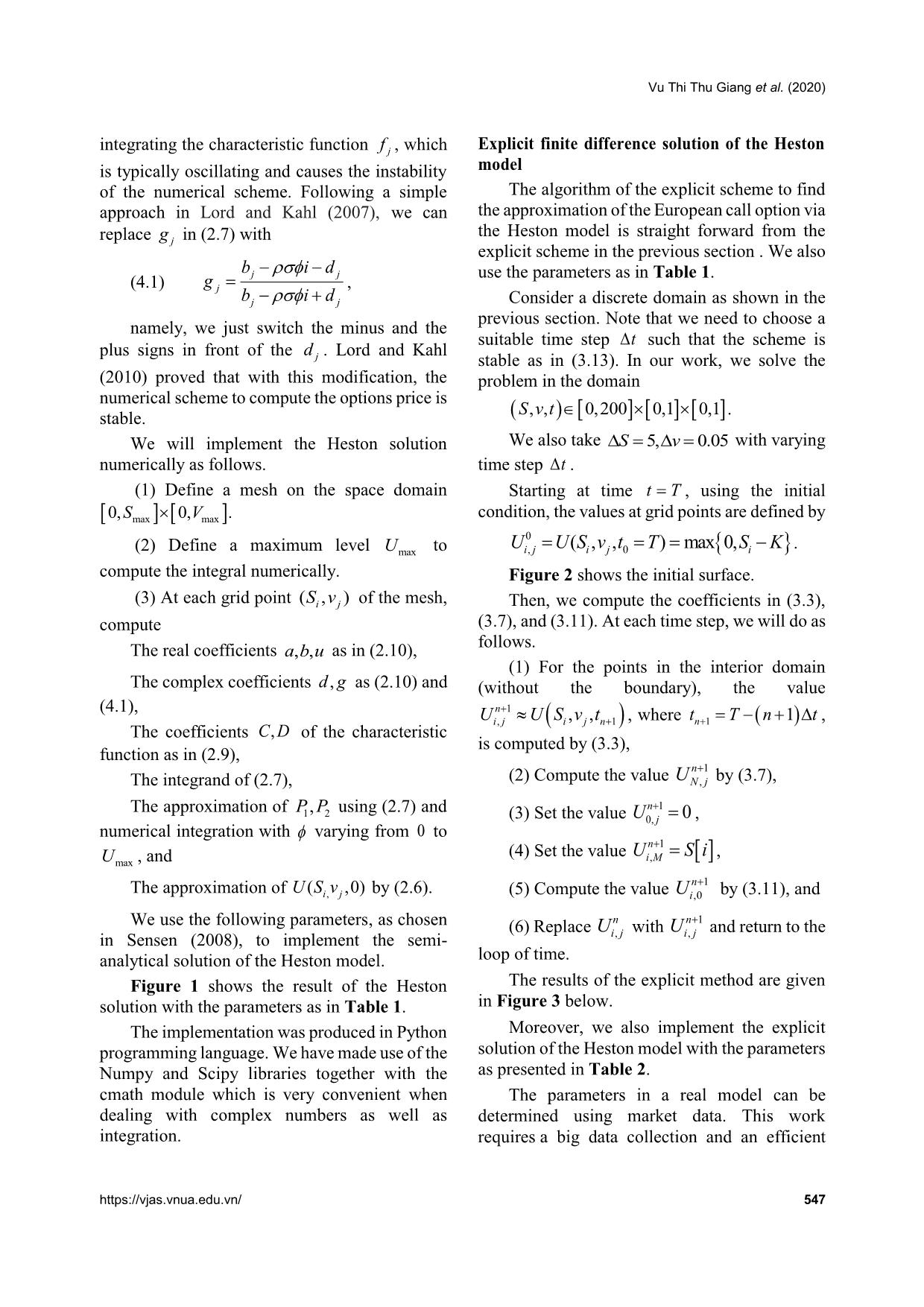 A simulation of the heston model with stochastic volatility using the finite difference method trang 7