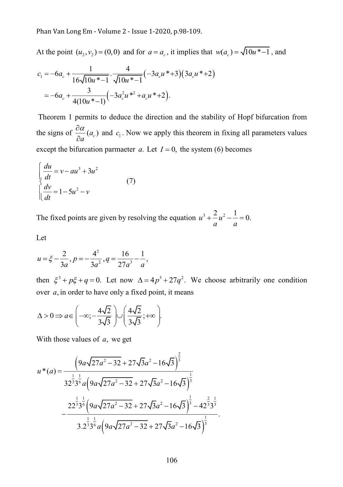 A study of fixed points and hopf bifurcation of hindmarshrose model trang 9