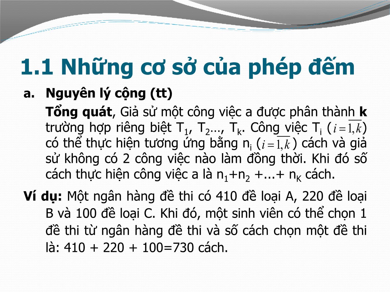 Bài giảng Toán rời rạc 1 - Chương III: Phép đếm - Võ Văn Phúc trang 4