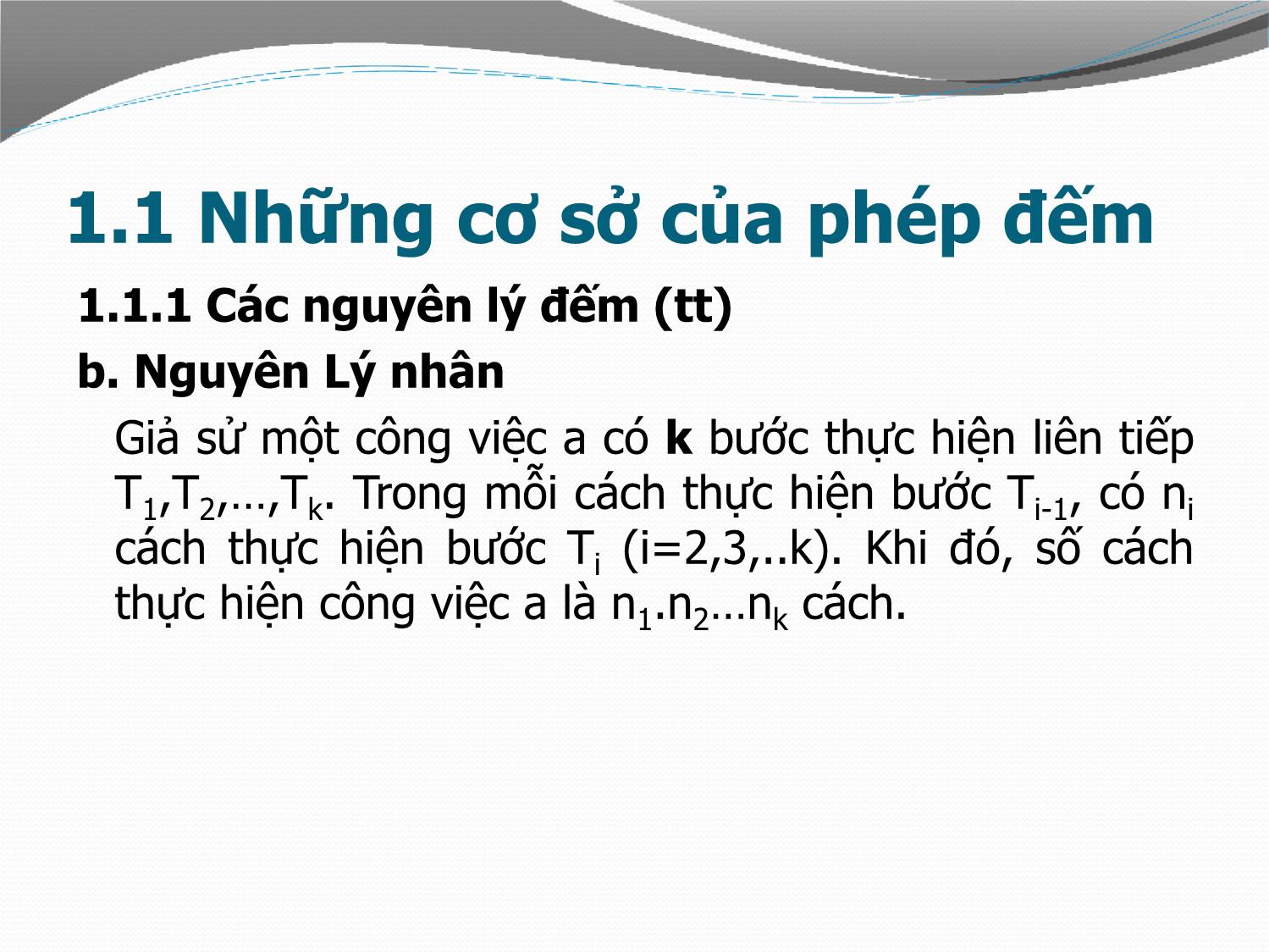 Bài giảng Toán rời rạc 1 - Chương III: Phép đếm - Võ Văn Phúc trang 7