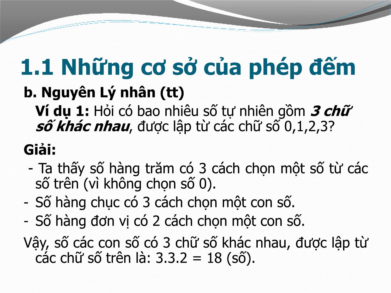 Bài giảng Toán rời rạc 1 - Chương III: Phép đếm - Võ Văn Phúc trang 8