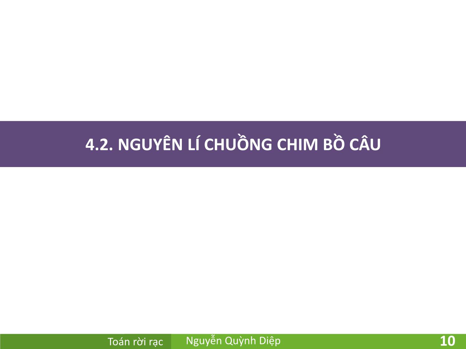 Bài giảng Toán rời rạc - Chương 4: Đếm các phần tử - Nguyễn Quỳnh Diệp trang 10